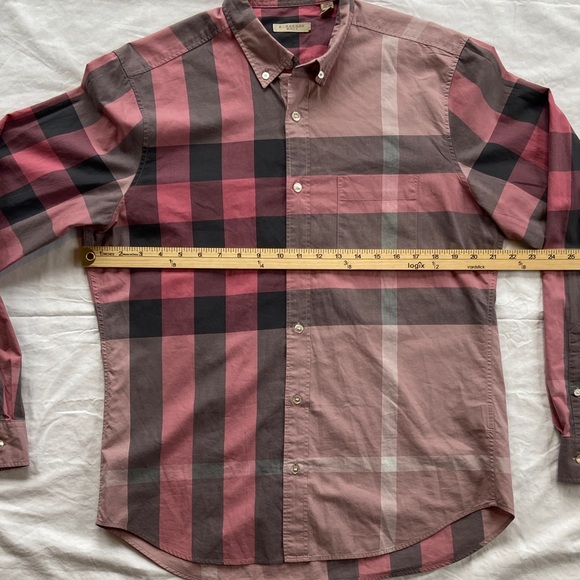 Burberry Brit Button Up Long Sleeve Shirt, Men’s Size Large - Picture 5 of 12